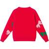 Kids Bow Icon Sweater, Red - Sweaters - 3