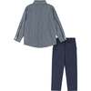 Kids 3-Piece "Dapper-in-a-Dash" Vest Set, Navy Gingham - Mixed Apparel Set - 2