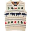 Kids Sweater Vest Set, Beige Fair Isle - Mixed Apparel Set - 4