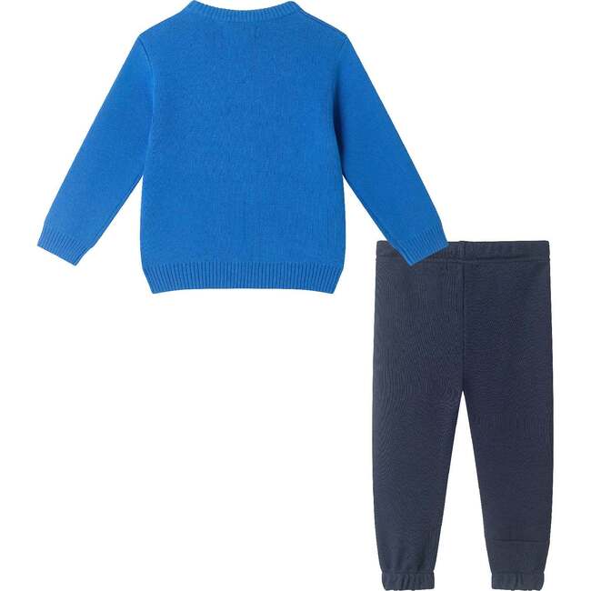 Infant Sweater Set, Blue Racecar - Mixed Apparel Set - 2