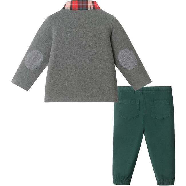 Infant Soft Polo & Jogger Set, Grey Holiday - Mixed Apparel Set - 2
