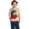 Graphic Sweater, Beige Dino - Sweaters - 2
