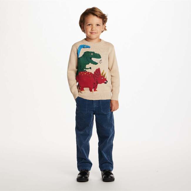 Graphic Sweater, Beige Dino - Sweaters - 3