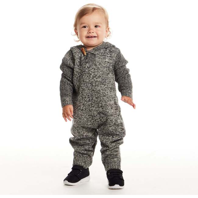 Hooded Romper, Grey Heather - Rompers - 4