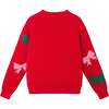 Big Kids Holiday Sweater, Red Bows - Sweaters - 2