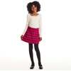 Big Kids Rib Jersey  Tee & Tweed Skirt Set, Ivory - Mixed Apparel Set - 3