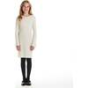 Big Kids Lurex Bell Sleeve Dress, Cream - Dresses - 4