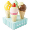 Wooden Ice Cream Cones Set - Play Food - 1 - thumbnail