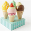 Wooden Ice Cream Cones Set - Play Food - 4