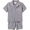 Navy Gingham Short Set - Pajamas - 1 - thumbnail