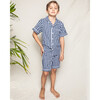 Navy Gingham Short Set - Pajamas - 2