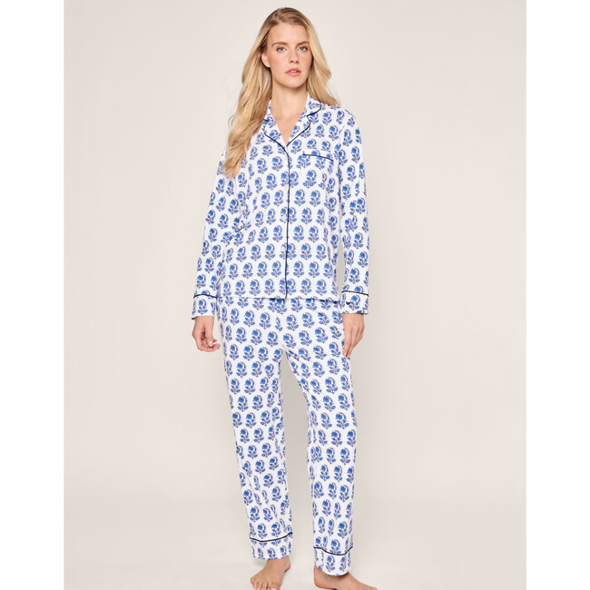 Women's Pima Cotton Pajama Set, Bristol Bay - Pajamas - 2