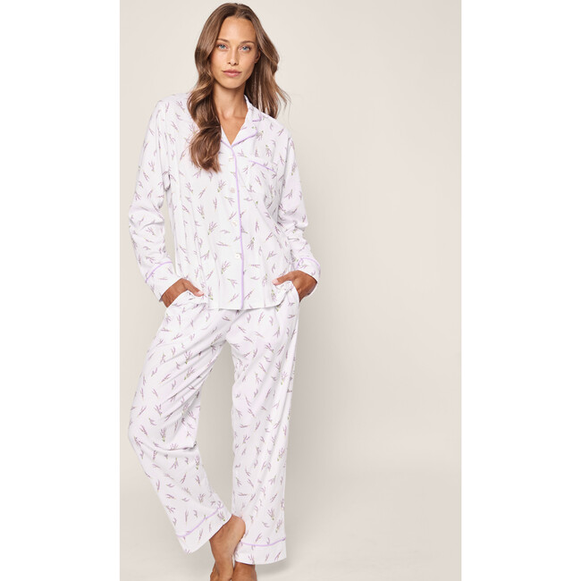 Women's Pima Cotton Pajama Set, Fields of Provence - Pajamas - 2