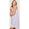 Women's Pima Cotton Harper Nightgown, Fleur d'Azur - Nightgowns - 3 - thumbnail