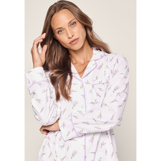 Women's Pima Cotton Pajama Set, Fields of Provence - Pajamas - 5