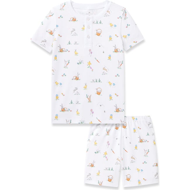Kid's Pima Snug Fit Short Set, Easter Frolic - Pajamas - 1