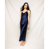 Women's Silk Cosette Night Dress, Navy - Pajamas - 2