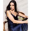 Women's Silk Cosette Night Dress, Navy - Pajamas - 4