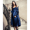 Women's Silk Cosette Night Dress, Navy - Pajamas - 7