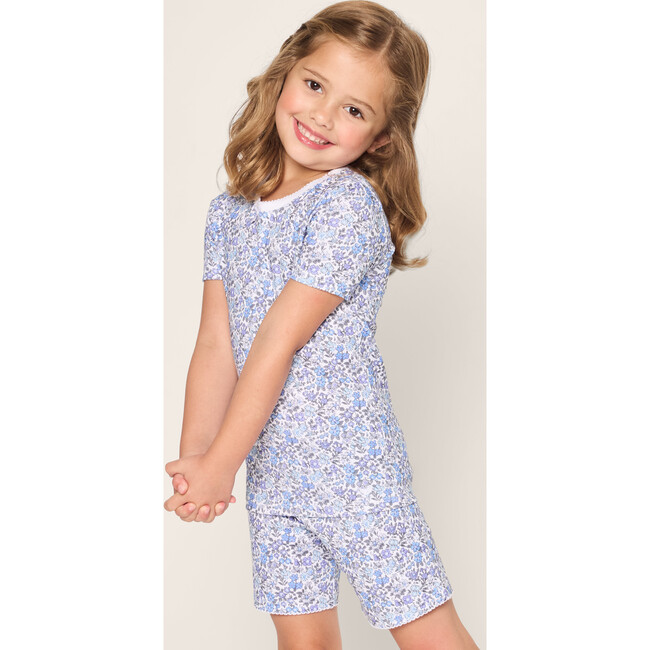 Children's Snug Fit Short Set, Fleur d'Azur - Pajamas - 2
