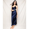Women's Silk Cosette Night Dress, Navy - Pajamas - 8