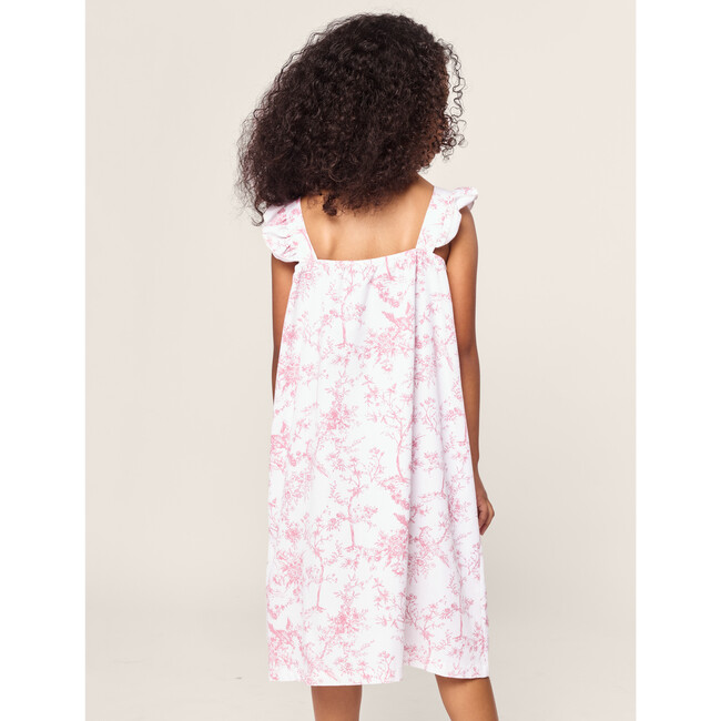 Girl's Twill Clara Nightgown, Pink Timeless Toile - Nightgowns - 4
