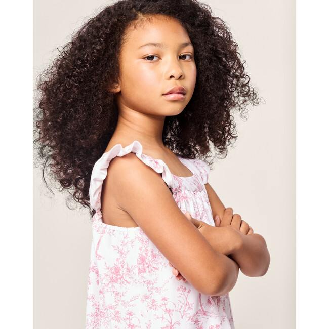 Girl's Twill Clara Nightgown, Pink Timeless Toile - Nightgowns - 5