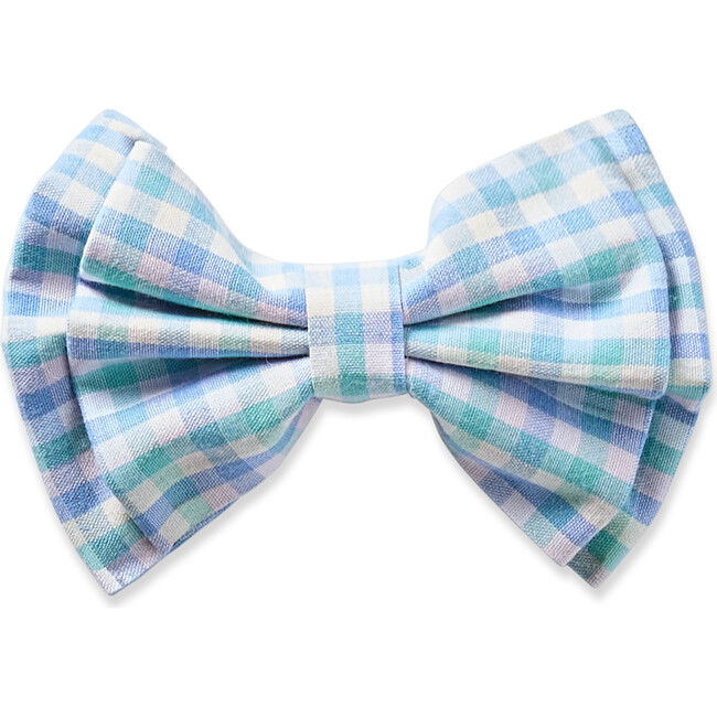 Medium Hair Bow, Spring Gingham - Hair Accessories - 1