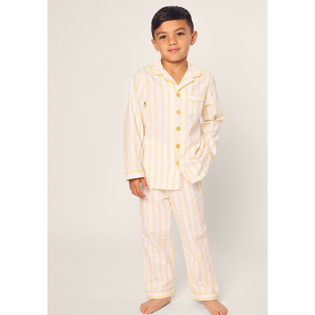 Kid's Twill Pajama, Sunny Stripe - Pajamas - 2