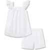 Children's Clara Short Set, White - Pajamas - 1 - thumbnail