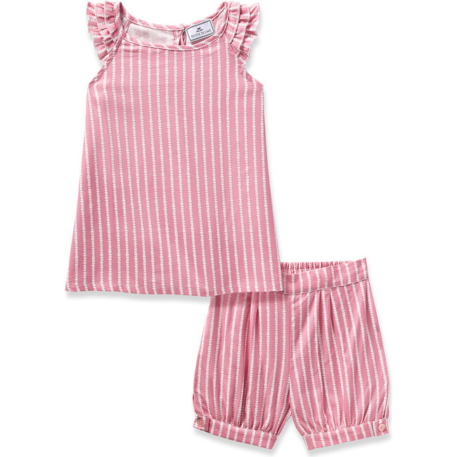 Girl's Amelie Short Set, Love Lines - Pajamas - 1