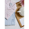 Petite Plume x Masionette Key To My Heart Embroidery Women's PJ Short Set, Light Blue Gingham - Pajamas - 3