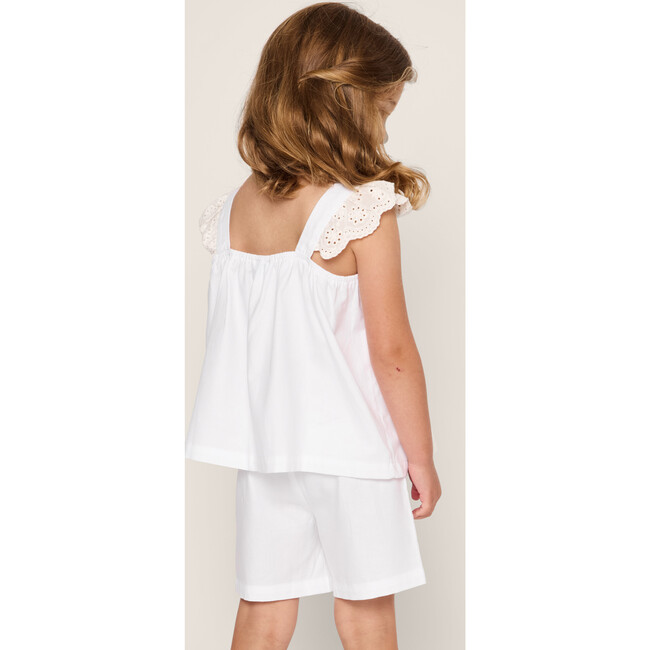 Children's Clara Short Set, White - Pajamas - 4