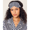 Adults Silk Sleep Mask, Navy Bengal Stripe - Eye Masks - 2