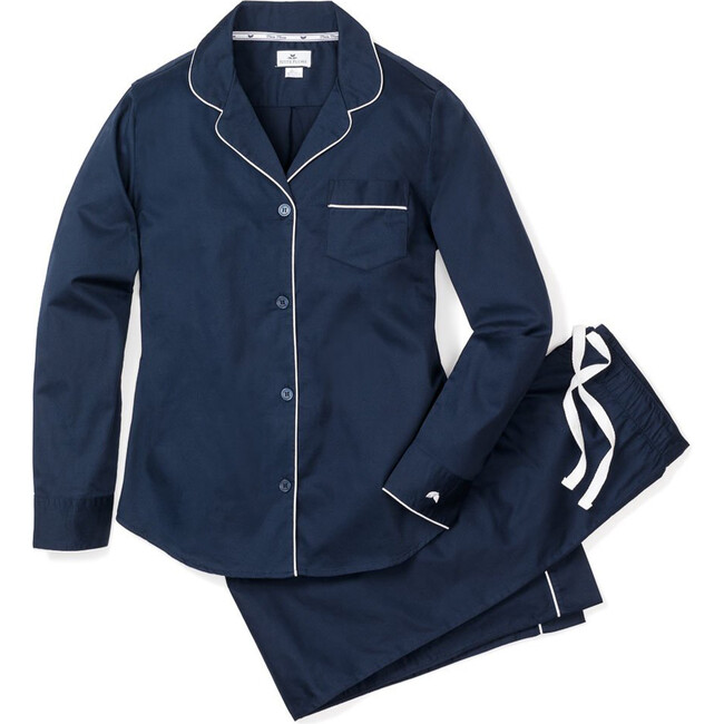 Women's Classic Twill Pajamas, Navy - Pajamas - 1