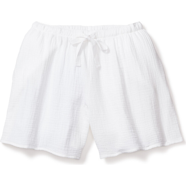 White Gauze Drawstring Shorts - Pajamas - 1