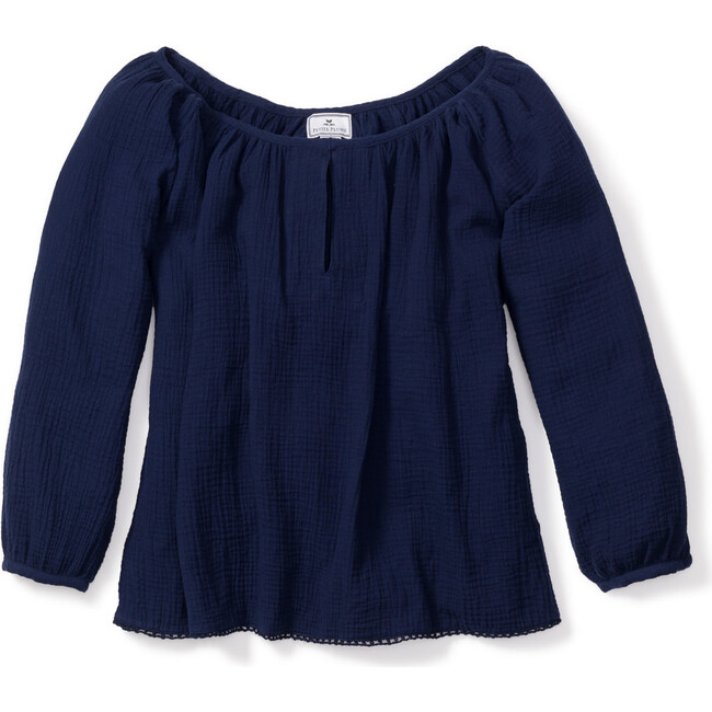 Navy Gauze Willow Top - Pajamas - 1