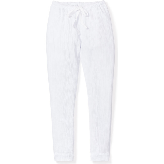 White Gauze Drawstring Pants - Pajamas - 1