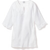 Women's Short Gauze Caftan, White - Pajamas - 1 - thumbnail