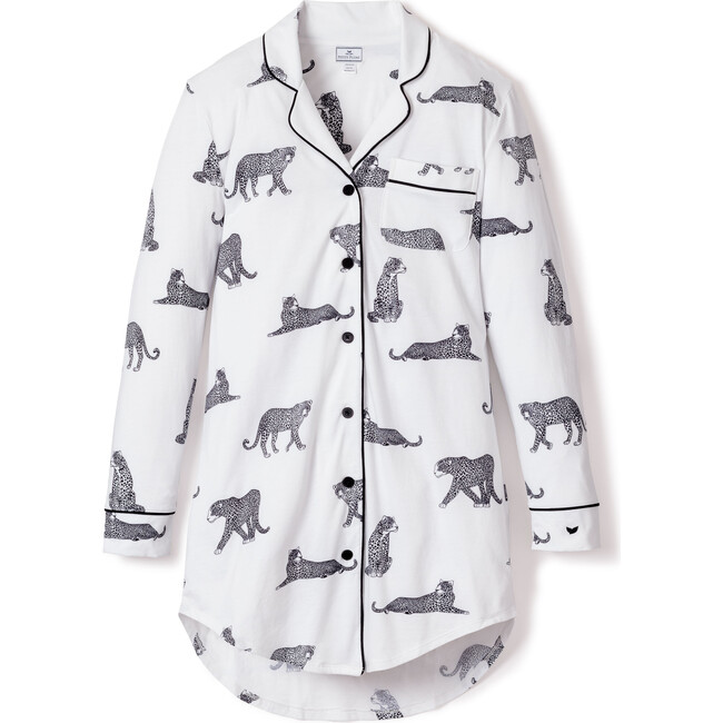 Women's Pima Cotton Nightshirt, Panthére de Paris - Pajamas - 1