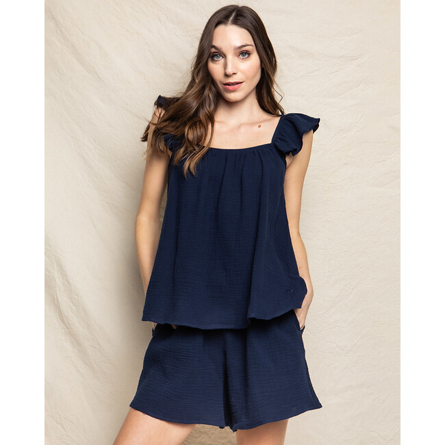 Navy Gauze Celeste Top - Pajamas - 2