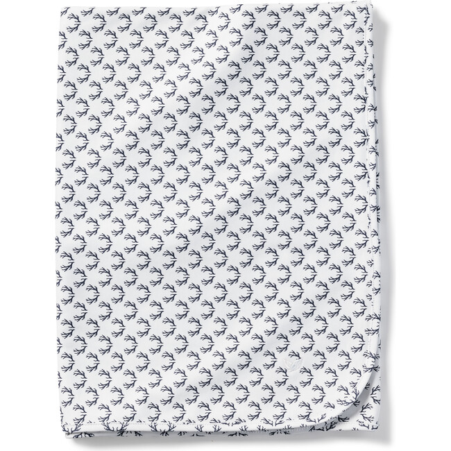 Pima Cotton Blanket, White Nordic Antlers - Blankets - 1