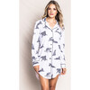 Women's Pima Cotton Nightshirt, Panthére de Paris - Pajamas - 2 - thumbnail