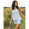Women's Swiss Dots Celeste Short Set, Blue - Pajamas - 7