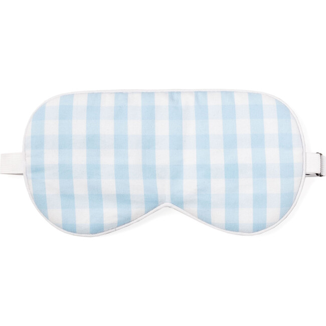 Adult Eye Mask, Light Blue Gingham - Eye Masks - 1