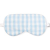 Adult Eye Mask, Light Blue Gingham - Eye Masks - 1 - thumbnail
