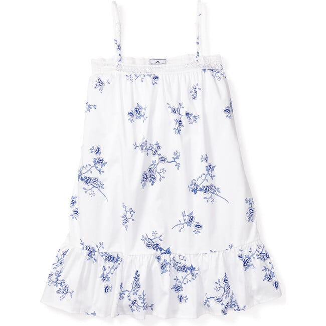 Lily Nightgown, Indigo Floral - Pajamas - 1