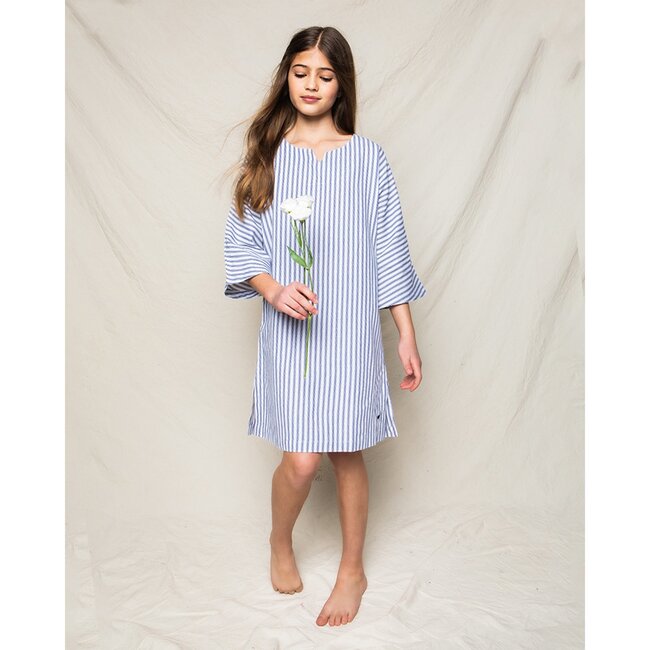 Caftan, Navy French Ticking - Pajamas - 2