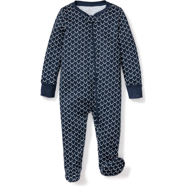 100% Pima Cotton Romper, Nordic Antlers