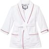 White Robe, Garnet Red Piping - Robes - 1 - thumbnail
